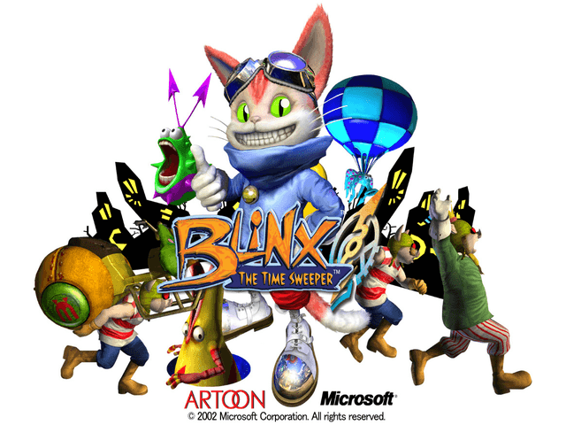 Blinx: The Time Sweeper title screen for Xbox